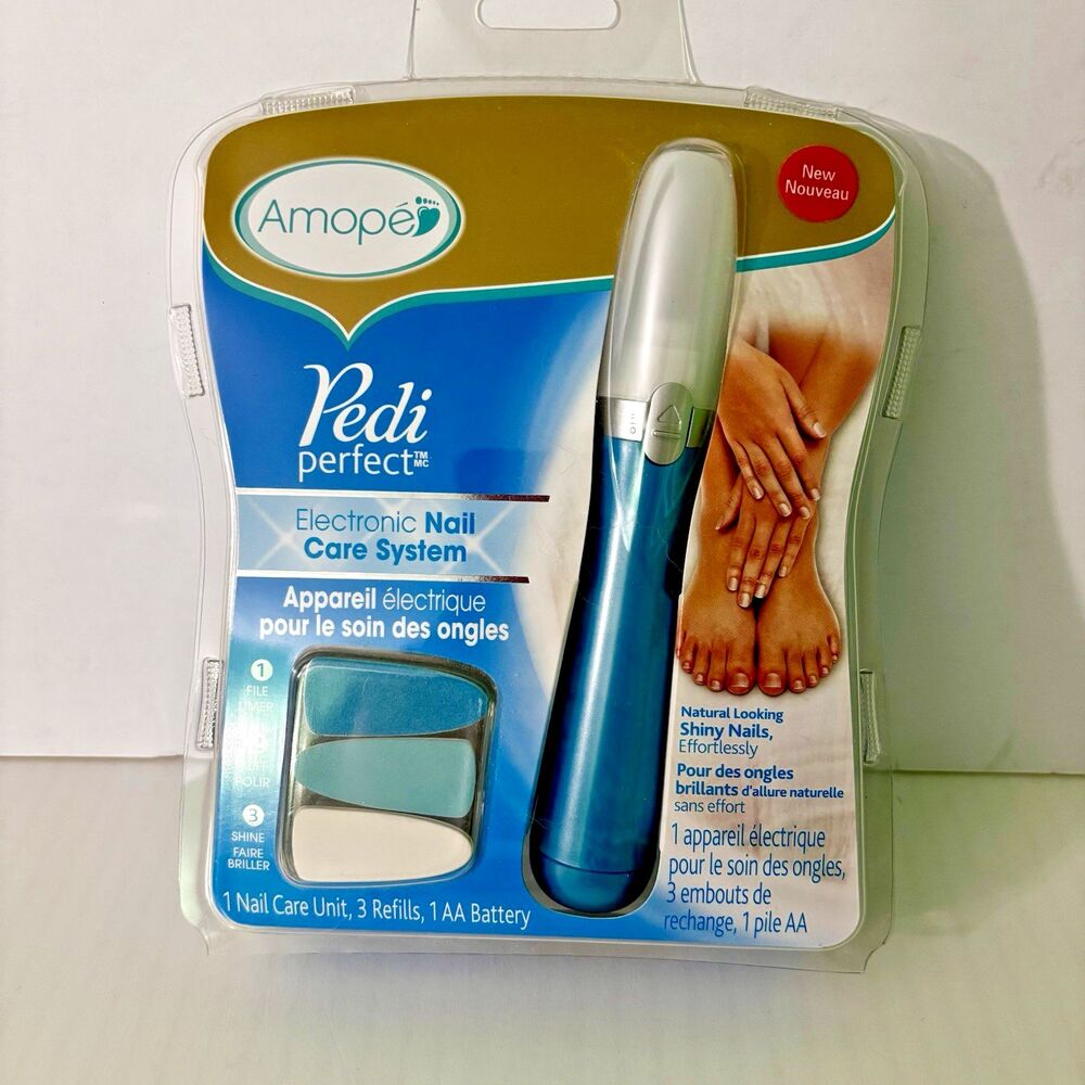 Amope Pedi Perfect Electronic Nail Care System File Buff Shine NEW